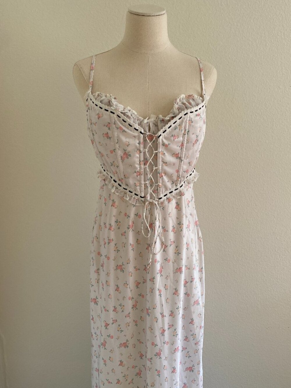 NWT For Love and Lemons Victoria's Secret Sabrina Midi Slip Dress - L - Picture 2 of 10